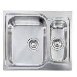 CM Matico 58 x 50 2V Lavello ad incasso Quadrato Acciaio inox