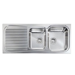 CM Matico 116 x 50 2V Lavello ad incasso Rettangolare Acciaio inox