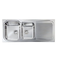 CM Matico 116 x 50 2V Lavello ad incasso Rettangolare Acciaio inox