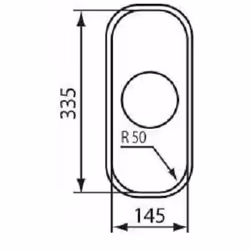 CM cinzia 14.5 x 33.5 R50 Lavello sottopiano Rettangolare Acciaio inox