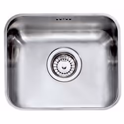 CM cinzia 35 x 29 R50, Lavello sottopiano, Rettangolare, Acciaio inox, Acciaio inox, 1 ciotole, Rettangolare
