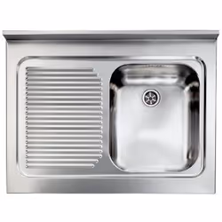 CM Rossana 80x60 1V, Lavello ad incasso, Rettangolare, Acciaio inox, Acciaio inox, 1 ciotole, Rettangolare