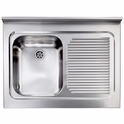 CM Rossana 80x60 1V, Lavello ad incasso, Rettangolare, Acciaio inox, Acciaio inox, 1 ciotole, Rettangolare