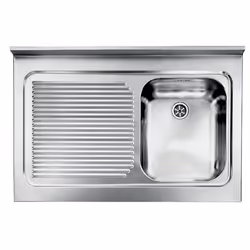 CM Rossana 90x60 1V, Lavello ad incasso, Rettangolare, Acciaio inox, Acciaio inox, 1 ciotole, Rettangolare