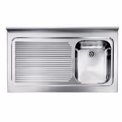 CM Rossana 105x60 1V, Lavello ad incasso, Rettangolare, Acciaio inox, Acciaio inox, 1 ciotole, Rettangolare