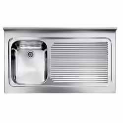CM Rossana 105x60 1V, Lavello ad incasso, Rettangolare, Acciaio inox, Acciaio inox, 1 ciotole, Rettangolare