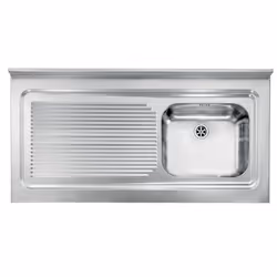 CM Rossana 120x60 1V, Lavello ad incasso, Rettangolare, Acciaio inox, Acciaio inox, 1 ciotole, Rettangolare
