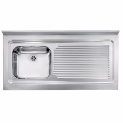 CM Rossana 120x60 1V, Lavello ad incasso, Rettangolare, Acciaio inox, Acciaio inox, 1 ciotole, Rettangolare