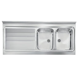 CM Rossana 135x60 2V Lavello ad incasso Rettangolare Acciaio inox