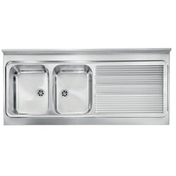 CM Rossana 135x60 2V Lavello ad incasso Rettangolare Acciaio inox