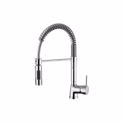 Miscelatore "ACQUAMIX", con molla e doccia due getti, in abs, ghiera Ø mm50, cromato