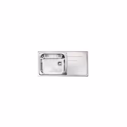 Lavello serie "Como" cm 100x50 vasca destra e gocciolatoio, foro 3", incasso standard, foro incasso cm 97,5 x 47,5 , acciaio  ...