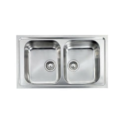 Lavello como 86X50 2 vasche acciaio inox
