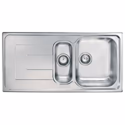 CM Сomo 100 x 50 2V, Lavello montato su piano, Rettangolare, Acciaio inox, Acciaio inox, 2 ciotole, Rettangolare