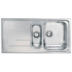 CM Сomo 100 x 50 2V Lavello montato su piano Rettangolare Acciaio inox