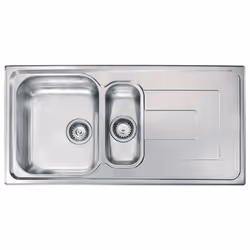 CM Сomo 100 x 50 2V, Lavello montato su piano, Rettangolare, Acciaio inox, Acciaio inox, 2 ciotole, Rettangolare