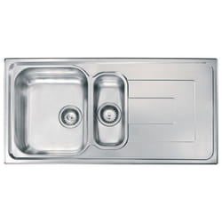 CM Сomo 100 x 50 2V Lavello montato su piano Rettangolare Acciaio inox