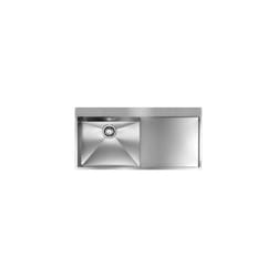 Lavello filoquadra mix 100X50 1 vasca sinistra+ gocciolatoio acciaio inox