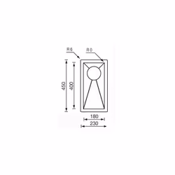CM filoquadra 23 x 45 Lavello ad incasso Rettangolare Acciaio inox - Vista aggiuntiva 2
