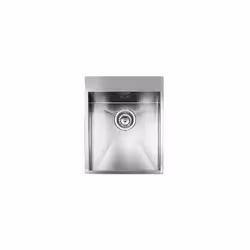 Lavello serie "FILOQUADRA MIX", cm 45X50X19, una vasca, foro 3", incasso slim, foro incasso cm 43,0 x 48,0 , acciaio inox AIS ...