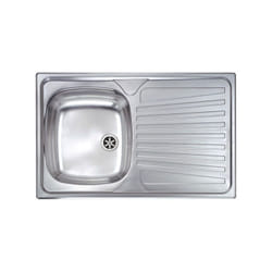 CM - Lavello mondial 79x50 1 vasca sinistra+ gocciolatoio acciaio inox