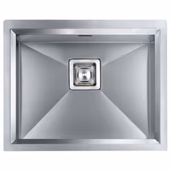 CM glamour 57 x 45, Lavello ad incasso, Rettangolare, Acciaio inox, Acciaio inox, 1 ciotole, Rettangolare