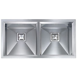 CM glamour 87,5 x 45 2V Lavello sottopiano Rettangolare Acciaio inox