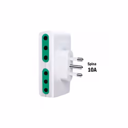 Marca Extrastar Codice Prodotto AP1012 Corrente 250V Max Spina Piccola 10A Posti 4 Prese Italiane 10A Colore Bianco Omologato ...