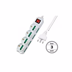 Multipresa Ciabatta Elettrica Con 12 Posti e Interruttore Spina Grosso 16A 2P+T Max 250V 2500W,Con Protezione Sovraccarico 8 ...