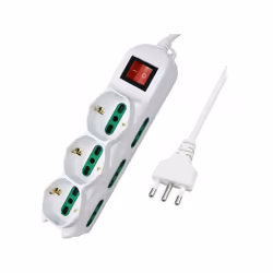 Multipresa Ciabatta Elettrica Con 9 Posti e Interruttore Spina Grosso 16A 2P+T Max 250V 2500W,Con Protezione Sovraccarico 6 P ...