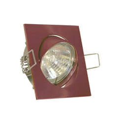 Poliplast - Faretto quadrato incasso orientabile GU10 colore Rame 400619RA-GU10