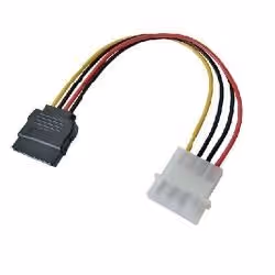 Nilox SATA 15pin - 5.25 4pin, F/M, 0.15m, 0,15 m, SATA 15pin, Molex 5.25" 4pin, Maschio/Femmina