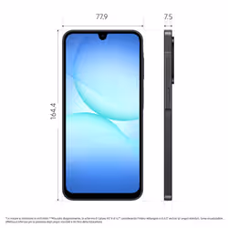 TIM Samsung Galaxy A17 17 cm (6.7") Dual SIM ibrida 4G USB tipo-C 4 GB 128 GB 5000 mAh Nero - Vista aggiuntiva 3