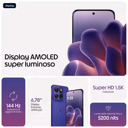 Motorola edge 70 fusion 17,2 cm (6.78") Doppia SIM Android 16.0 5G USB tipo-C 8 GB 256 GB 5200 mAh Viola - Vista aggiuntiva 2