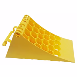 Cuneo fermaruota in plastica a norma Din 76051, raggio 530 mm, portata 6500 kg.