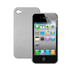 PURO Protective Leather case iPhone 4 custodia per cellulare Argento