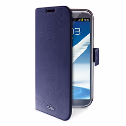 PURO GNOTE2BOOKSBLUE, Custodia a libro, Samsung, Galaxy Note 2, Blu