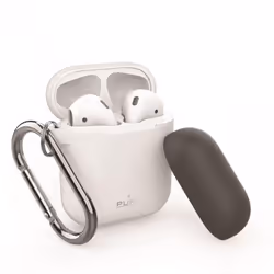 PURO APCASE1, Custodia, Silicone, Grigio, Bianco