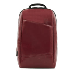 PURO Byday zaino Zaino casual Rosso Ecopelle