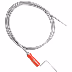 Sturalavandino a sonda per piccole tubature di scarico: lavandino, bidet e doccia. Asse di rotazione in metallo cromato con m ...