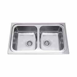 Glem Gas GL279X, Rettangolare, Acciaio inox, Acciaio inox, 2 ciotole, Rettangolare, 335 x 395 mm
