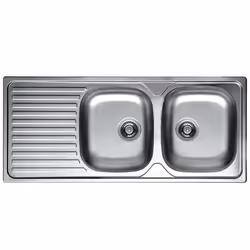 Glem Gas GL216IXD, Lavello ad incasso, Rettangolare, Acciaio inox, Acciaio inox, 2 ciotole, 350 x 400 mm