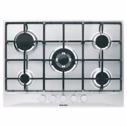 Glem Gas GT755IX, Acciaio inox, Da incasso, 70 cm, Gas, Acciaio inox, 5 Fornello(i)