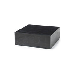 Iperbriko - Tavolino blocco Quadrato 80x80x28 cm Pietra Fossile Black Stone