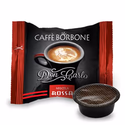 Caffè Borbone Don Carlo Miscela Rossa, Capsule caffè, Caffè, A Modo Mio, 1 tazze, 7,2 g, 100 pz
