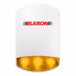 Sirena da esterno Elkron wireless con lampeggiante Ciclo suonata a tempo programmabile 3, 5 o 10 minuti, Genera segnali di su ...