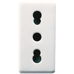 Gewiss - GW20203DY GW20203DY System Presa Frutto, 2P+T, 10/16A Bivalente, Bianco