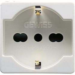 Gewiss - GW20246DY presa 2P+T 16A b.st.ita./ted.sy/wt diy