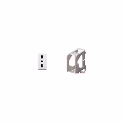Descrizione Composto da Nr. 1 GW26409 SUPPORTO PER MONTAGGIO COMPONENTI SERIE SYSTEM GUIDA DIN - 1 POSTO - 1,5MODULI DIN Nr.1 ...