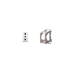 Gewiss - DY01007 Serie System Nr. 1 sopporto per montaggio su guida din un modulo compresa con Nr. 1 Presa bivalente
